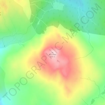 Roineval topographic map, elevation, terrain