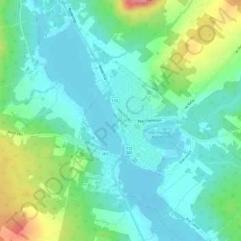 Disraeli topographic map, elevation, terrain