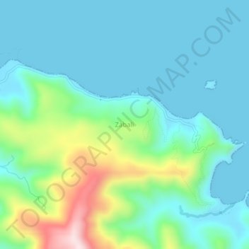 Zabali topographic map, elevation, terrain