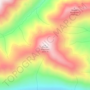 Hornet Mountain topographic map, elevation, terrain