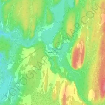 Láhpoluoppal topographic map, elevation, terrain