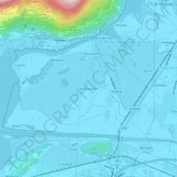 Stallone Venini topographic map, elevation, terrain