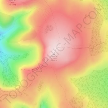 Cairn of Claise topographic map, elevation, terrain