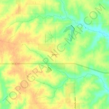 Bullion topographic map, elevation, terrain