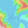 Niebla topographic map, elevation, terrain