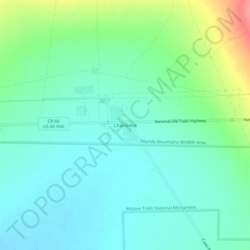 Chambless topographic map, elevation, terrain