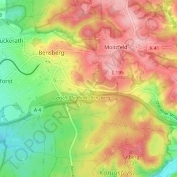 Bockenberg topographic map, elevation, terrain