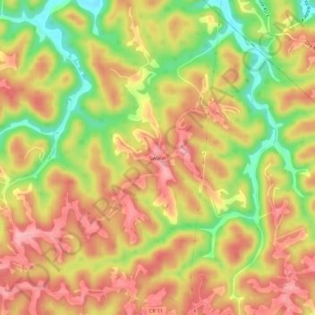 Swann topographic map, elevation, terrain