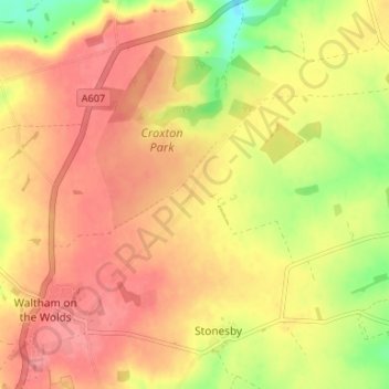 Bescaby topographic map, elevation, terrain