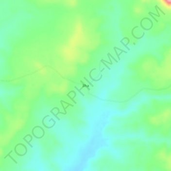 Ilha topographic map, elevation, terrain
