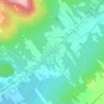 Robertsonville topographic map, elevation, terrain