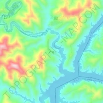 舌坡 topographic map, elevation, terrain