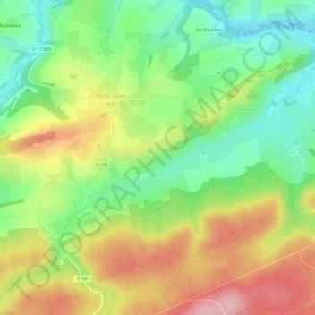 Hautary topographic map, elevation, terrain