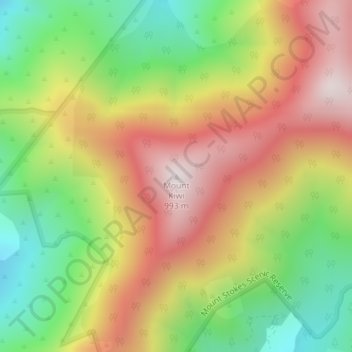 Mount Kiwi topographic map, elevation, terrain