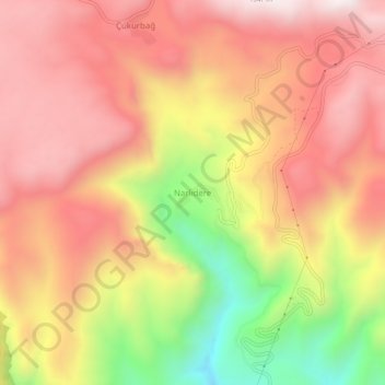 Narlıdere topographic map, elevation, terrain