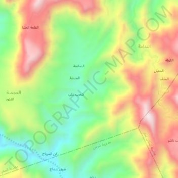 Habhab topographic map, elevation, terrain