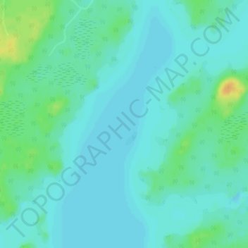 Lac Dickson topographic map, elevation, terrain