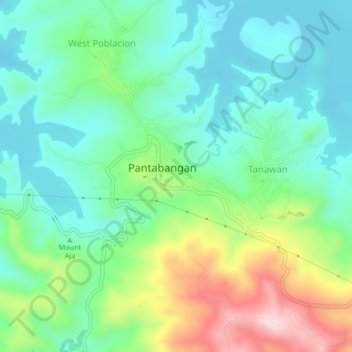 East Poblacion topographic map, elevation, terrain