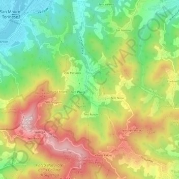 Rivodora topographic map, elevation, terrain