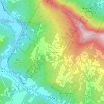 North Lexington topographic map, elevation, terrain