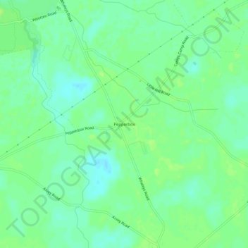 Pepperbox topographic map, elevation, terrain