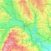Dallas, TX topographic map, elevation, terrain