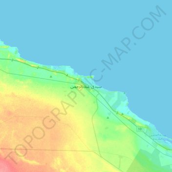 Sidi Abdel Rahman topographic map, elevation, terrain