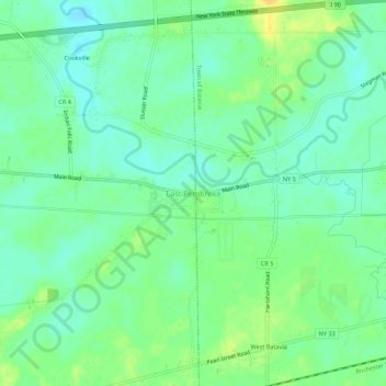 East Pembroke topographic map, elevation, terrain