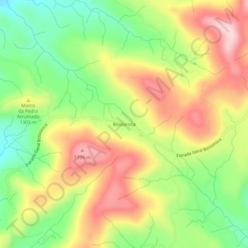 Bossoroca topographic map, elevation, terrain