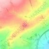 Almscliffe Crag topographic map, elevation, terrain