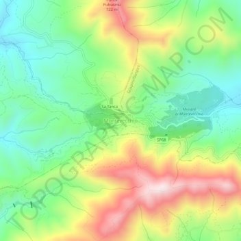 Montevecchio topographic map, elevation, terrain