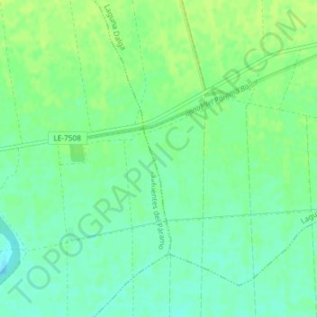 La Salvadora topographic map, elevation, terrain