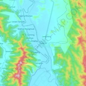 Sugnu topographic map, elevation, terrain