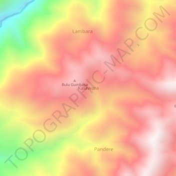 Kalawara topographic map, elevation, terrain