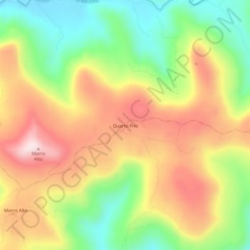 Quarto Frio topographic map, elevation, terrain