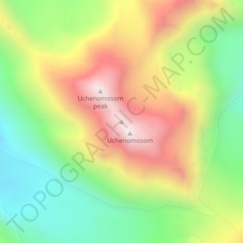 3 sisters topographic map, elevation, terrain