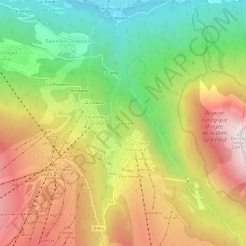 La Corbière topographic map, elevation, terrain
