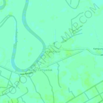 Rantau Kopar topographic map, elevation, terrain