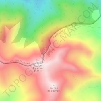 Lagunas de Fasgueo topographic map, elevation, terrain
