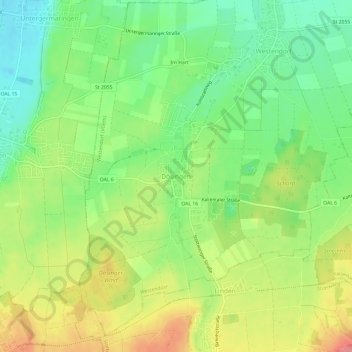 Dösingen topographic map, elevation, terrain
