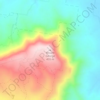 Mount George topographic map, elevation, terrain