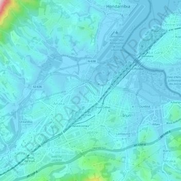 Pinar topographic map, elevation, terrain