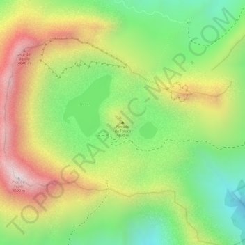 Nevado de Toluca topographic map, elevation, terrain