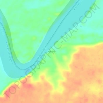 Rosario topographic map, elevation, terrain
