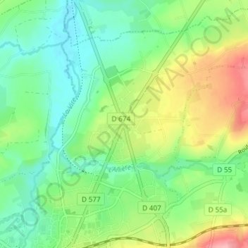 La Papillonière topographic map, elevation, terrain