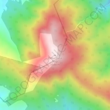 Omurbaba Dağı topographic map, elevation, terrain