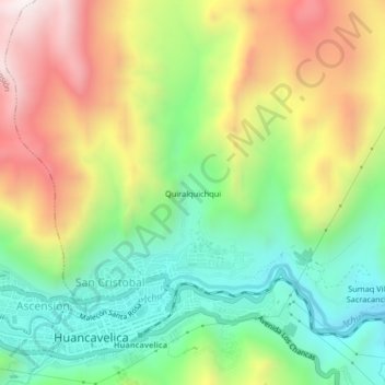 Quiralquichqui topographic map, elevation, terrain