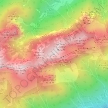 Latschenkopf topographic map, elevation, terrain