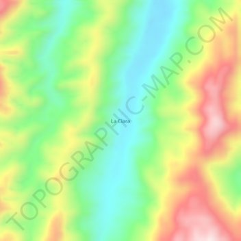 La Clara topographic map, elevation, terrain