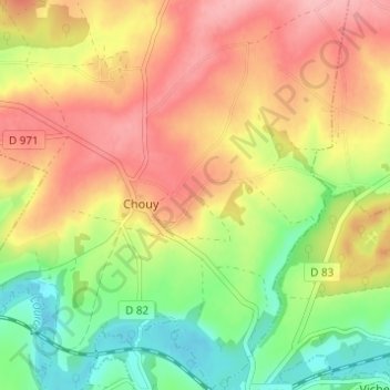 Le Bout du Mont topographic map, elevation, terrain